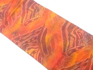 流水模様織り出し　名古屋帯